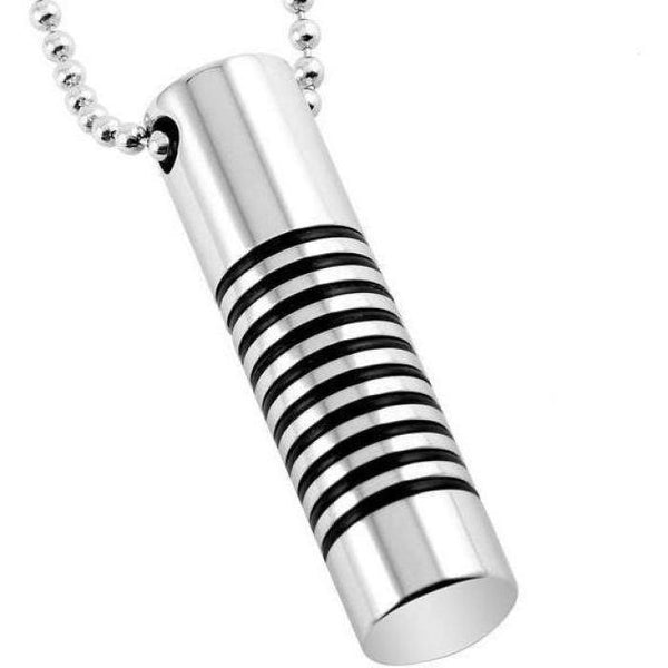 #018 Cylinder Pendant Cremation Jewelry